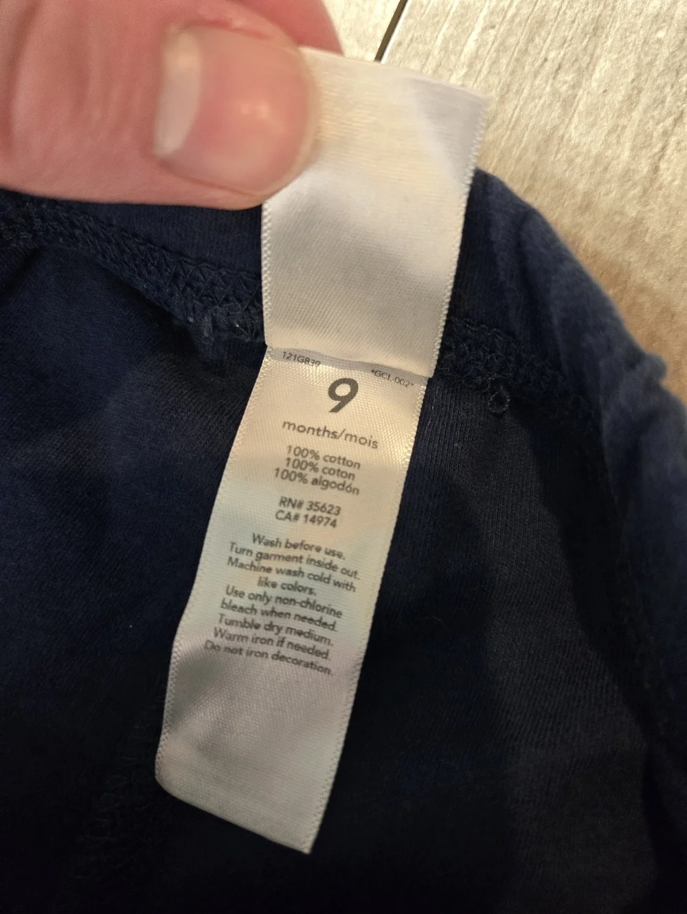 Carters carter size